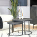 Salontafel set Ora | Zwart Kadappa Stone 60-45 cm-Salontafels-Starfurn