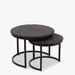Salontafel set Ora | Zwart Kadappa Stone 60-45 cm-Salontafels-Starfurn