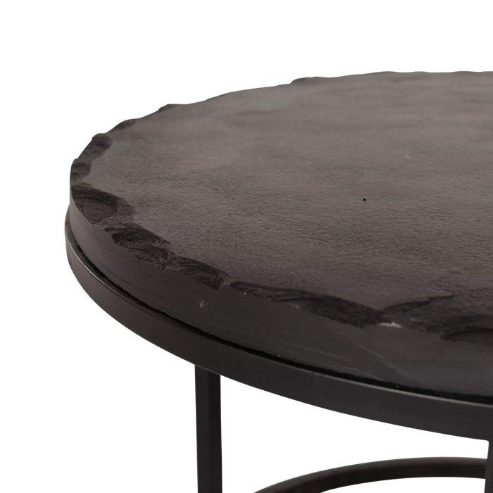 Salontafel set Ora | Zwart Kadappa Stone 60-45 cm-Salontafels-Starfurn