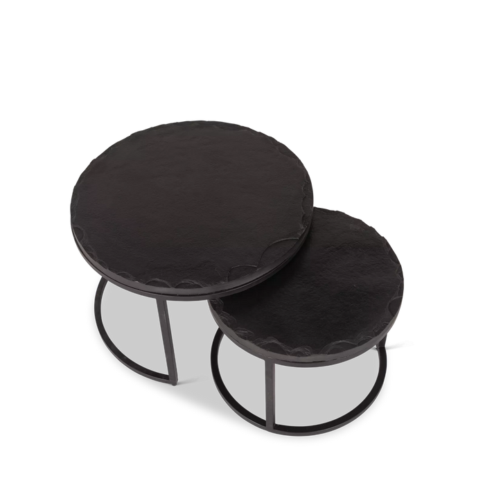 Salontafel set Ora | Zwart Kadappa Stone 60-45 cm-Salontafels-Starfurn