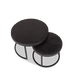 Salontafel set Ora | Zwart Kadappa Stone 60-45 cm-Salontafels-Starfurn
