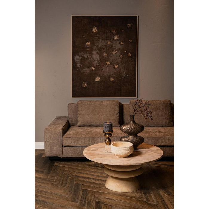 Salontafels Callain Naturel Mangohout Salontafel Marmer Top-Salontafels-PTMD