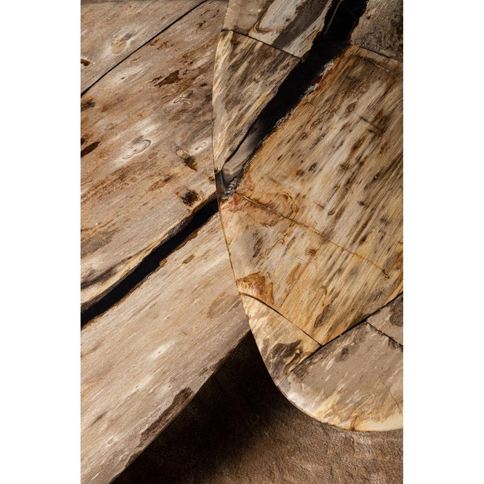 Salontafels Salontafel Deeba Coffeetable Petrified Hout 95-Salontafels-PTMD