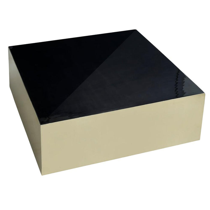 Salontafels Salontafel Irvy Goud IJzer Coffeetable Vierkant Zwart Enamel-Salontafels-PTMD