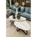 Salontafels Salontafel Muka Coffeetable High Dark Grijs Wit Marmer-Salontafels-PTMD