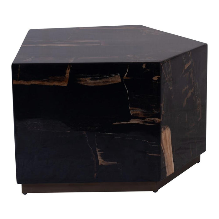 Salontafels Salontafel Rayn Petrified Hout Zwart Coffeetable M-Salontafels-PTMD