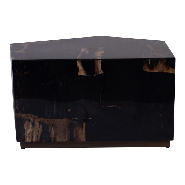 Salontafels Salontafel Rayn Petrified Hout Zwart Coffeetable M-Salontafels-PTMD