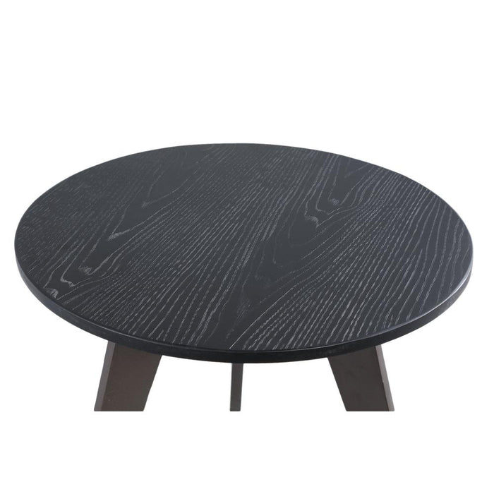 Salontafels Salontafel Werdy Zwart IJzer Coffeetable Fineer Top Rond SV2-Salontafels-PTMD