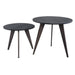 Salontafels Salontafel Werdy Zwart IJzer Coffeetable Fineer Top Rond SV2-Salontafels-PTMD