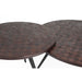 Salontafelset Webster Set van 2 Teak Hout Bruin Ø70x39 cm-Salontafels-Creating Home