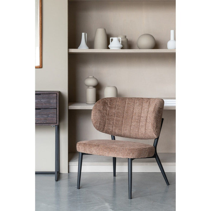 Sanne Loungestoel Oranje Grijs-Fauteuils-Creating Home