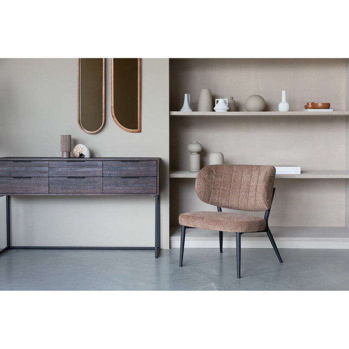 Sanne Loungestoel Oranje Grijs-Fauteuils-Creating Home