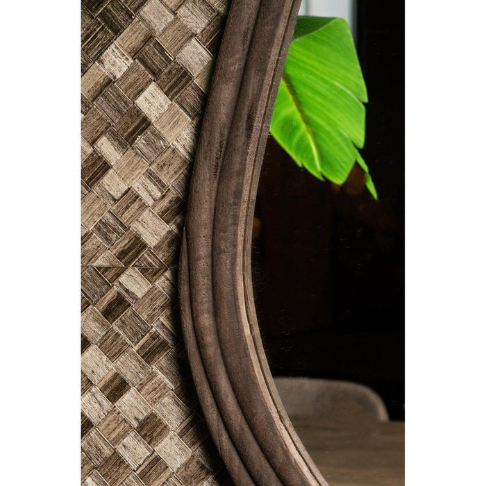 Santin Bruin Mangohout Organic Triangle Spiegel-Spiegels-PTMD