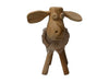 Schaap Shawn klein - 32x14x32 - Wit/bruin/naturel - Teak/geitenhuid-Krukjes-HSM Collection