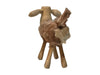 Schaap Shawn klein - 32x14x32 - Wit/bruin/naturel - Teak/geitenhuid-Krukjes-HSM Collection