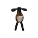 Schaap Shawn klein - 32x14x32 - bruin/zwart - Teak/geitenhuid-Krukjes-HSM Collection