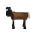 Schaap Shawn klein - 32x14x32 - bruin/zwart - Teak/geitenhuid-Krukjes-HSM Collection