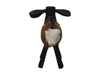 Schaap Shawn klein - 32x14x32 - bruin/zwart - Teak/geitenhuid-Krukjes-HSM Collection