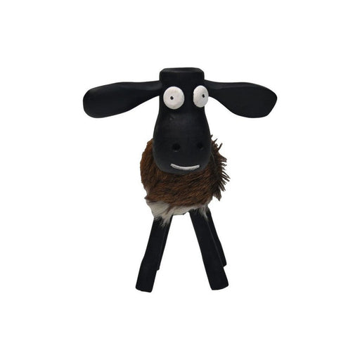 Schaap Shawn klein - 32x14x32 - bruin/zwart - Teak/geitenhuid-Krukken-HSM Collection