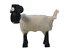 Schaap Shawn klein - 32x14x32 - wit/zwart- Teak/geitenhuid-Krukken-HSM Collection