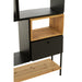 Schap Tina hout/ijzer zwart/naturel large-Vakkenkasten-J-Line