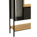 Schap Tina hout/ijzer zwart/naturel small-Vakkenkasten-J-Line