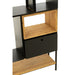 Schap Tina hout/ijzer zwart/naturel small-Vakkenkasten-J-Line