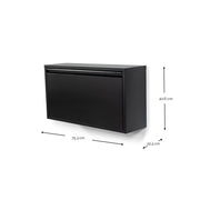 Schoenenkast BILLY 1 MAXI Staal Zwart 75.3x22.4x40.6cm-Schoenenrekken-Spinder