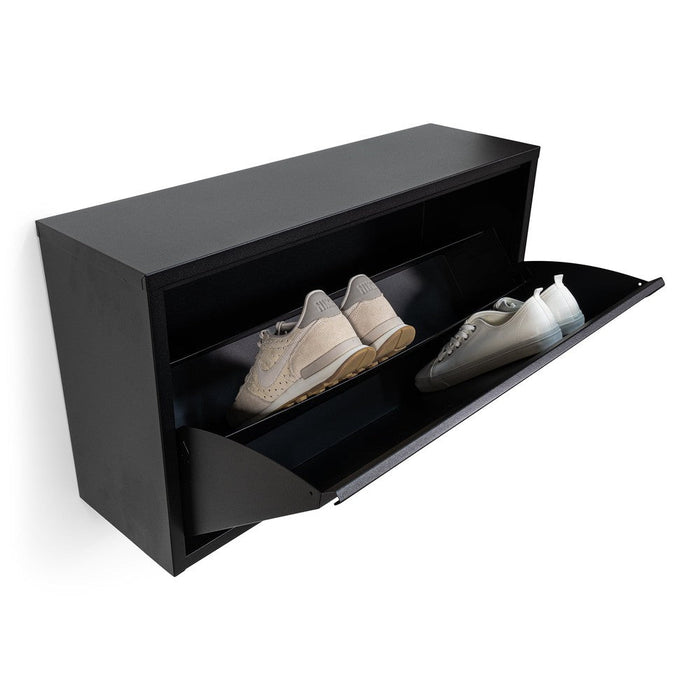 Schoenenkast BILLY 1 MAXI Staal Zwart 75.3x22.4x40.6cm Spinder Design-Schoenenrekken-Spinder