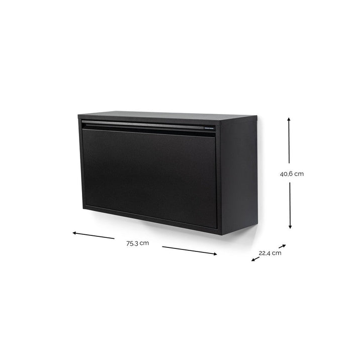 Schoenenkast BILLY 1 MAXI Staal Zwart 75.3x22.4x40.6cm Spinder Design-Schoenenrekken-Spinder