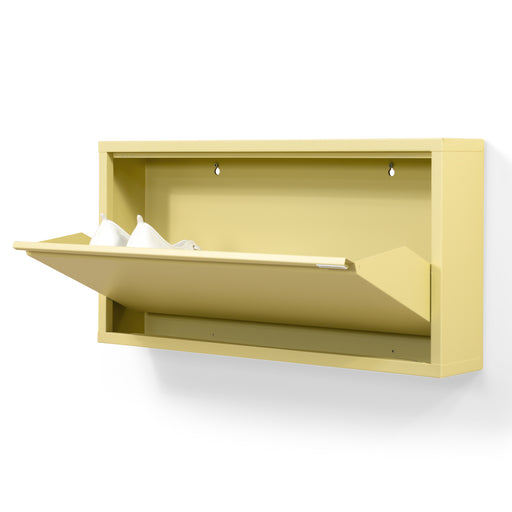 Schoenenkast BILLY 1 Staal Butter Yellow 75x12.5x37.5cm-Schoenenrekken-Spinder