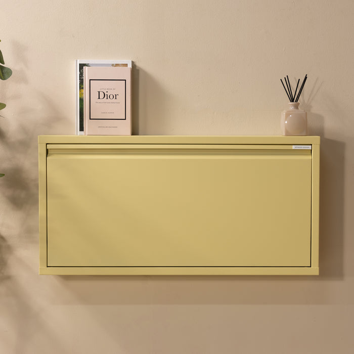 Schoenenkast BILLY 1 Staal Butter Yellow 75x12.5x37.5cm-Schoenenrekken-Spinder