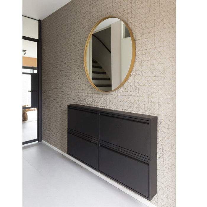 Schoenenkast BILLY 1 Staal Zwart 75x12.5x37.5cm Spinder Design-Schoenenrekken-Spinder