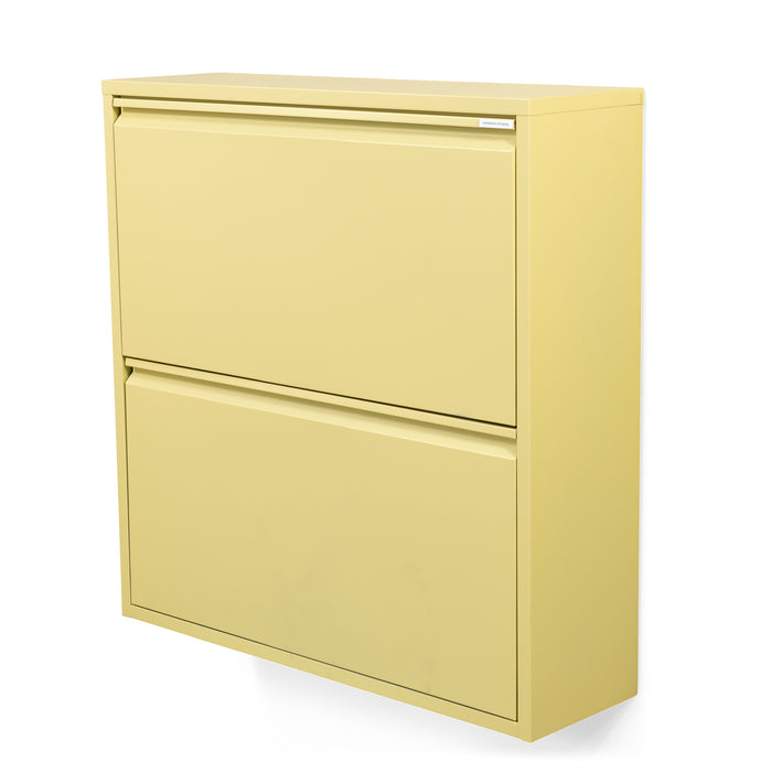 Schoenenkast BILLY 2 Staal Butter Yellow 75x22.5x77.5cm Spinder Design-Schoenenrekken-Spinder