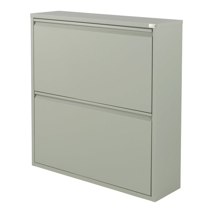 Schoenenkast BILLY 2 Staal Dusty Green 75x22.5x77.5cm-Schoenenrekken-Spinder