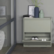 Schoenenkast BILLY 2 Staal Dusty Green 75x22.5x77.5cm-Schoenenrekken-Spinder