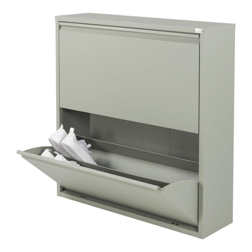 Schoenenkast BILLY 2 Staal Dusty Green 75x22.5x77.5cm-Schoenenrekken-Spinder