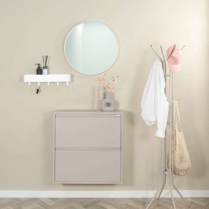 Schoenenkast BILLY 2 Staal Silky Taupe 75x22.5x77.5cm Spinder Design-Schoenenrekken-Spinder