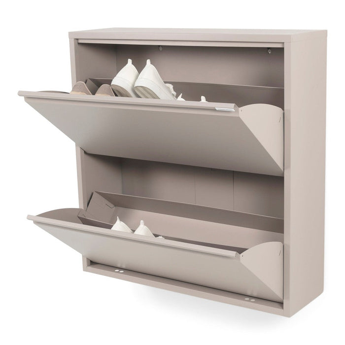 Schoenenkast BILLY 2 Staal Silky Taupe 75x22.5x77.5cm Spinder Design-Schoenenrekken-Spinder