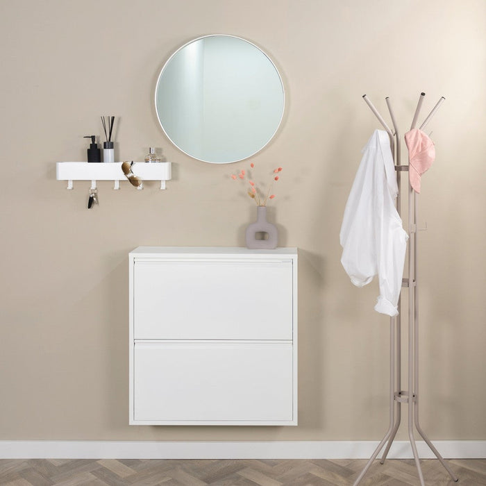 Schoenenkast BILLY 2 Staal Wit 75x22.5x77.5cm Spinder Design-Opbergkasten-Spinder