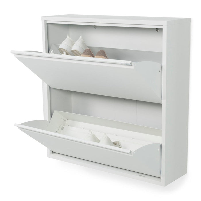 Schoenenkast BILLY 2 Staal Wit 75x22.5x77.5cm Spinder Design-Opbergkasten-Spinder