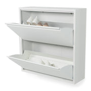 Schoenenkast BILLY 2 Staal Wit 75x22.5x77.5cm Spinder Design-Schoenenrekken-Spinder