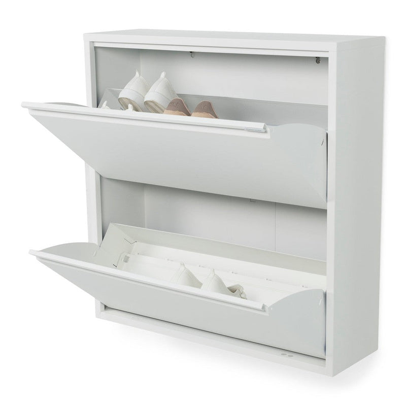 Schoenenkast BILLY 2 Staal Wit 75x22.5x77.5cm Spinder Design-Schoenenrekken-Spinder