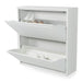 Schoenenkast BILLY 2 Staal Wit 75x22.5x77.5cm Spinder Design-Schoenenrekken-Spinder