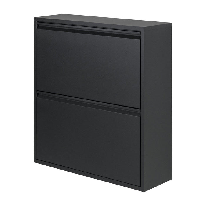 Schoenenkast BILLY 2 Staal Zwart 75x22.5x77.5cm Spinder Design-Schoenenrekken-Spinder