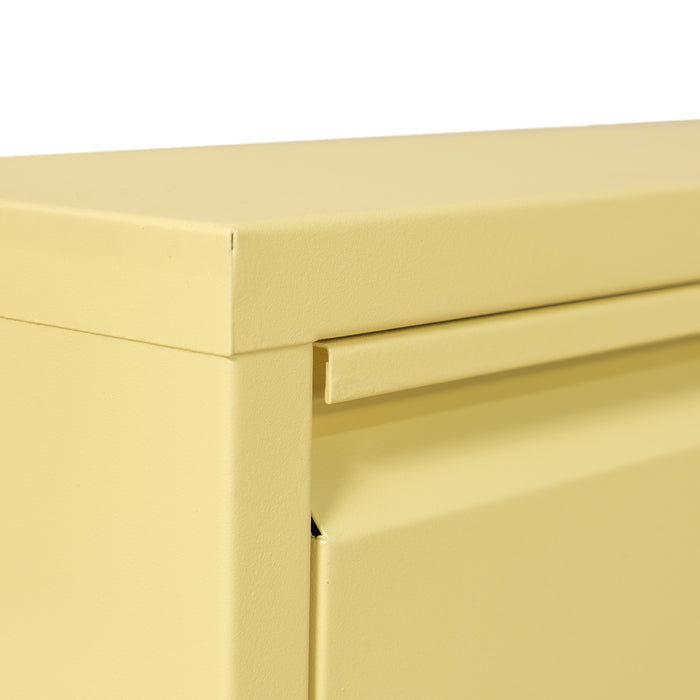Schoenenkast BILLY 3 Staal Butter Yellow 50x15x103cm-Schoenenrekken-Spinder