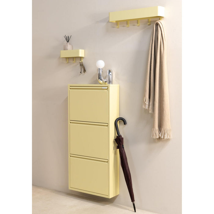 Schoenenkast BILLY 3 Staal Butter Yellow 50x15x103cm-Schoenenrekken-Spinder