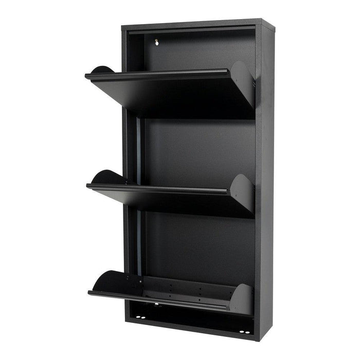 Schoenenkast BILLY 3 Staal Zwart 50x15x103cm Spinder Design-Schoenenrekken-Spinder
