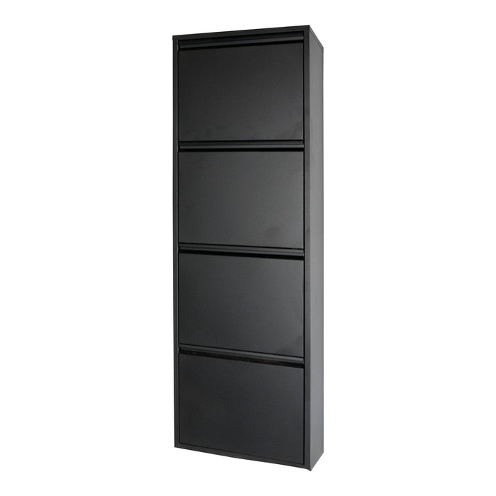 Schoenenkast BILLY 4 Staal Zwart 50x22x150cm Spinder Design-Opbergkasten-Spinder