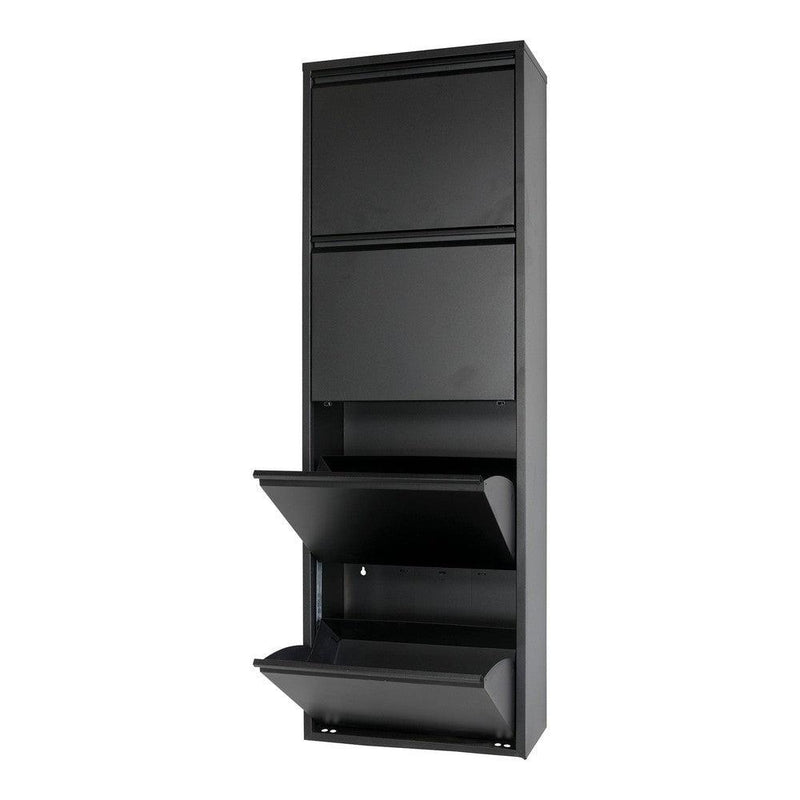 Schoenenkast BILLY 4 Staal Zwart 50x22x150cm Spinder Design-Schoenenrekken-Spinder